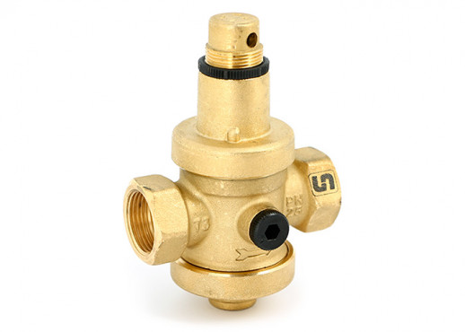 UNIFITT Редуктор давления 1" В 0,5-6 бар PN25 с отверстием под манометр 1/4 (204G4140) никел