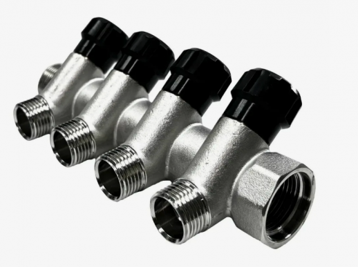 STI Коллектор регулирующий ГШ 3/4" (НР 1/2"х2 вых.)