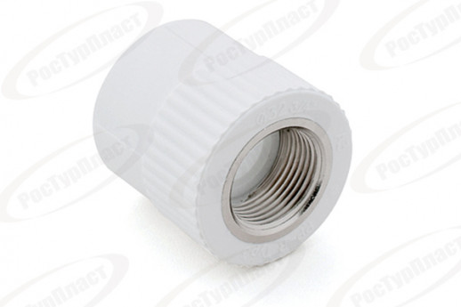 Муфта ППР комбинированная РТП 32х1", внутренняя резьба (белая)