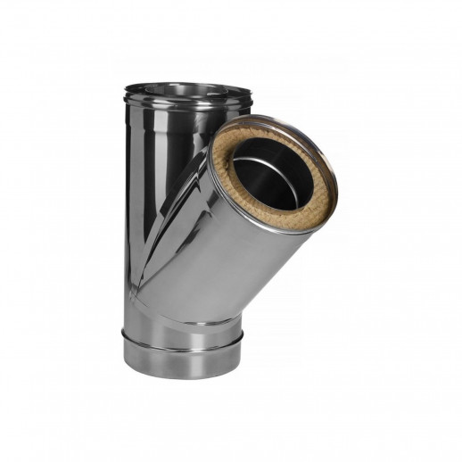 Сэндвич-тройник 135° (430/0,5мм + нерж.) Ф120х200