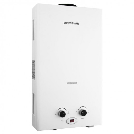 Водонагреватель газ. SUPERFLAME SF0120 (10 л/мин) Белый (с дисплеем) природ.газ
