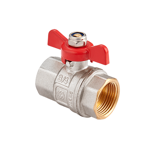 Кран шар.никел.с  бабочкой, г-г 3/4" MVI