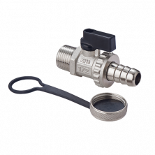 Кран никелированный дренажный 1/2" MVI