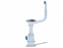 Сифон АНИ Грот 3 1/2"* 40 c гибким переливом круглым (A0142S)