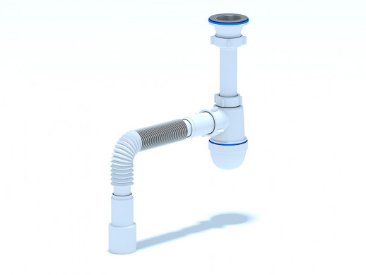 Сифон Ани 1 1/2"*40 с гибкой трубой 40*40/50 (С0115)