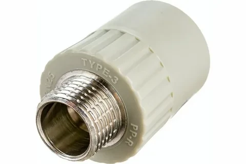 Муфта комбинированная 32х3/4", наружняя резьба (серая)