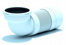 Слив Ани для унитаза гибкий, L250-520мм K712R