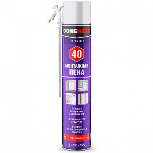 Пена ДАНВЕЛ ENERGY FLEX 40 полиур.монт.бытовая 1000 мл