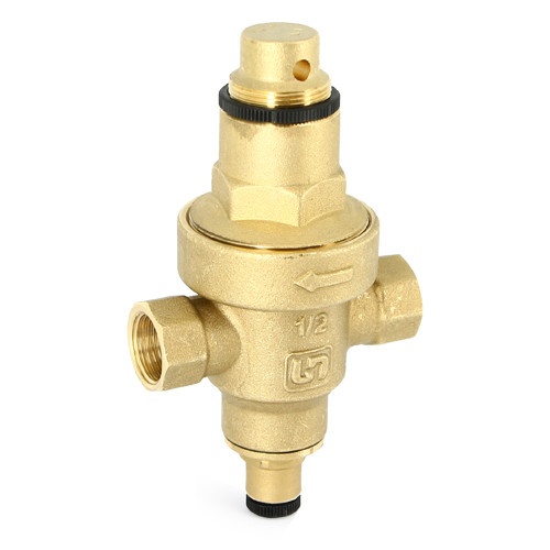 UNIFITT Редуктор давления 1/2"  В 0,5-6 бар PN25 с отверстием под манометр 1/4  (204N2140) никел