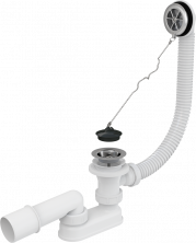 Сифон для ванны, хром ALCAPLAST (A501)