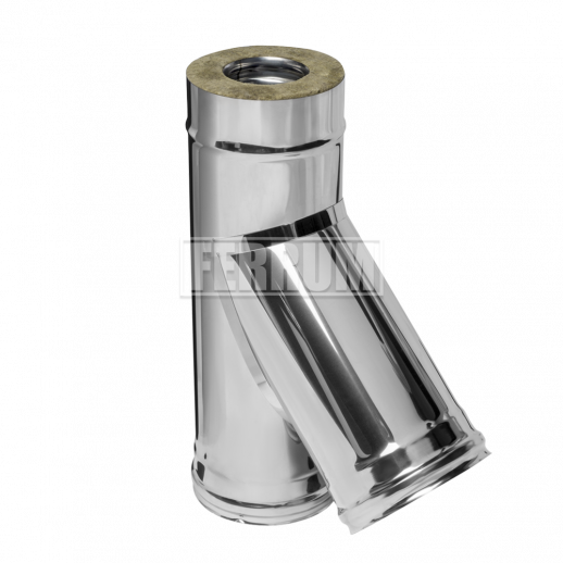 Сэндвич-тройник 135° (430/0,8мм + нерж.) Ф120х200